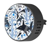 VAPOKF Ambientador de coche con clips de ventilación de tiburones, conchas, estrellas de mar y corales, difusor de aceites esenciales de aromaterapia, 2 unidades
