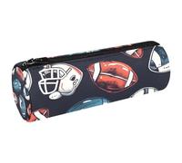 VAPOKF American Football Helmets - Estuche de lona para lápices, monedero, neceser de maquillaje para estudiantes, papelería, escuela, oficina, almacenamiento, multicolor, 20x6.3cm/7.9x2.5in, Estuches