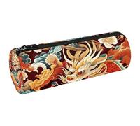 VAPOKF Auspicious - Estuche para lápices, monedero, cosméticos, maquillaje, papelería, escuela, oficina, diseño de dragones