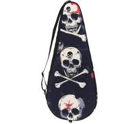 VAPOKF Blood Skull and Bones - Bolsa para raqueta de tenis, funda para raqueta de tenis, bolsa de remo, capacidad para hasta 2 raquetas