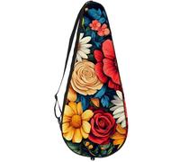 VAPOKF Blossom Daisy Red Roses - Bolsa para raqueta de tenis, funda para raqueta de tenis, bolsa de remo, capacidad para hasta 2 raquetas