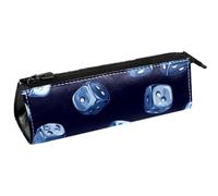 VAPOKF Blue Dices - Bolsa compacta para bolígrafos, artículos de papelería, cosméticos, bolsa compacta con cremallera