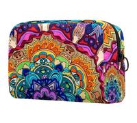 VAPOKF Bolsa de cosméticos con burbujas soplando tortugas marinas en peligro de extinción para mujer, bolsa organizadora de maquillaje grande con cremallera, Multicolor 14, 18.5x7.5x13cm/7.3x3x5.1in
