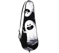 VAPOKF Bolsa de raqueta de bádminton, bolsa de raqueta de bádminton, bolsa de raqueta de tenis, bolsa de paleta para 2 raquetas, fantasmas de Halloween con dibujos animados