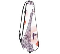 VAPOKF Bolsa de raqueta de bádminton, bolsa de raqueta de bádminton, bolsa de raqueta de tenis, bolsa de paleta para 2 raquetas, torre Eiffel besos corazones