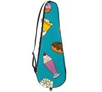 VAPOKF Bolsa de raqueta de bádminton, bolsa de raqueta de bádminton, bolsa de raqueta de tenis, bolsa de paleta para 2 raquetas, comida rápida de dibujos animados