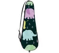 VAPOKF Bolsa de raqueta de bádminton, bolsa de raqueta de bádminton, bolsa de raqueta de tenis, bolsa de paleta para 2 raquetas, elefantes de dibujos animados que rocían agua
