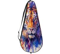VAPOKF Bolsa de raqueta de león de acuarela para tenis, funda para raqueta de tenis, bolsa de remo, capacidad para hasta 2 raquetas