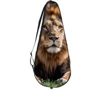 VAPOKF Bolsa de raqueta de león para tenis, funda para raqueta de tenis, bolsa de remo, capacidad para hasta 2 raquetas