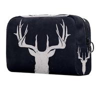 VAPOKF Bolsa organizadora de cosméticos con diseño de animales salvajes para mujer, bolsa organizadora de maquillaje grande con cremallera, Multicolor 12, 18.5x7.5x13cm/7.3x3x5.1in, Estuche de belleza
