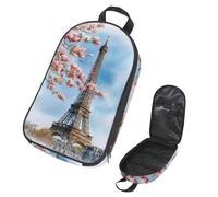 VAPOKF Bolsa organizadora de utensilios de camping de viaje, acuarela Spring Cherry Paris Tower bolsa de almacenamiento para utensilios de cocina, accesorios de cocina, bolsa de almacenamiento para