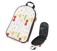 VAPOKF Bolsa organizadora de utensilios de camping de viaje, bolsa de almacenamiento con patrón de globos coloridos para utensilios de cocina, accesorios de cocina, bolsa de almacenamiento para