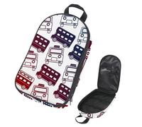 VAPOKF Bolsa organizadora de utensilios de camping de viaje, bolsa de almacenamiento de autobús y taxi roja de dos pisos para utensilios de cocina, accesorios de cocina, bolsa de almacenamiento para