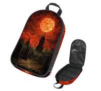 VAPOKF Bolsa organizadora de utensilios de camping de viaje, bolsa de almacenamiento de cementerio de luna roja para juego de utensilios de cocina, bolsa de almacenamiento para barbacoa al aire libre