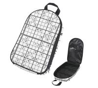 VAPOKF Bolsa organizadora de utensilios de camping de viaje, bolsa de almacenamiento de juegos de sudoku en blanco y negro para juego de utensilios de cocina, bolsa de almacenamiento para barbacoa al