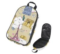 VAPOKF Bolsa organizadora de utensilios de camping de viaje, bolsa de almacenamiento de mapa de Francia y arquitectura para utensilios de cocina, accesorios de cocina, bolsa de almacenamiento para