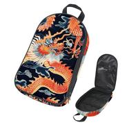 VAPOKF Bolsa organizadora de utensilios de camping de viaje, bolsa de almacenamiento de nubes de dragón chino rojo para utensilios de cocina, bolsa de almacenamiento para barbacoa al aire libre, solo