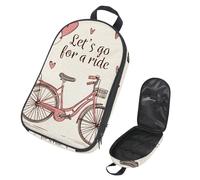 VAPOKF Bolsa organizadora de utensilios de camping de viaje, bolsa de almacenamiento Let's Go for a Ride para utensilios de cocina, accesorios de cocina, bolsa de almacenamiento para barbacoa al aire