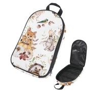 VAPOKF Bolsa organizadora de utensilios de camping de viaje, ciervo, zorro, ardilla, liebre, erizo, animales del bosque, bolsa de almacenamiento para utensilios de cocina, bolsa de almacenamiento para