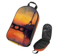 VAPOKF Bolsa organizadora de utensilios de camping de viaje, Torre Eiffer de París al atardecer, bolsa de almacenamiento para utensilios de cocina, accesorios de cocina, bolsa de almacenamiento para