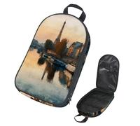 VAPOKF Bolsa organizadora de utensilios de viaje para camping, torre de París, río Sena al atardecer, bolsa de almacenamiento para utensilios de cocina, accesorios de cocina, bolsa de almacenamiento
