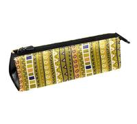VAPOKF Bolsa para bolígrafos con símbolos étnicos tribales antiguos, bolsa compacta con cremallera, multicolor, 5.5 ×6 ×20CM/2.2x2.4x7.9 in, Organizador de bolsas