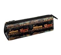 VAPOKF Bolsa para bolígrafos de carbón de carga de tren retro, bolsa de papelería, bolsa de cosméticos, bolsa compacta con cremallera, multicolor, 5.5 ×6 ×20CM/2.2x2.4x7.9 in, Organizador de bolsas