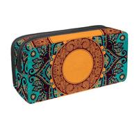 VAPOKF Bolsa para bolígrafos, estuche para estudiantes para adolescentes, niñas, material escolar - Henna Mandala, Multicolor, 2.3x8.2x3.9in/6x21x10cm, Organizador de Bolsas, Multicolor#1,