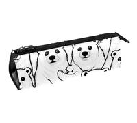 VAPOKF Bolsa para bolígrafos sin costuras, diseño de osos polares, bolsa compacta con cremallera