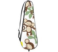 VAPOKF Bolsa para raqueta de bádminton, bolso de raqueta de bádminton, bolsa de raqueta de tenis, bolsa de paleta para 2 raquetas, mono feliz y plátano de dibujos animados