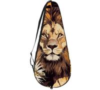VAPOKF Bolsa para raqueta de tenis, con diseño de hojas de palma de león, para raqueta de tenis, con capacidad para hasta 2 raquetas