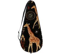 VAPOKF Bolsa para raqueta de tenis, diseño de jirafa africana en tribal, para raqueta de tenis, con capacidad para hasta 2
