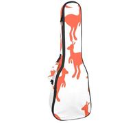 VAPOKF Bolsa para ukelele, funda para ukelele para concierto soprano tenor de 23 pulgadas, 10 mm de grosor, acolchado suave, correas ajustables, silueta de bebé canguro australiano, multicolor,