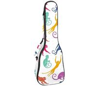 VAPOKF Bolsa para ukelele, funda para ukelele para concierto soprano tenor de 23 pulgadas, 10 mm de grosor, acolchado suave, correas ajustables, bolsa de concierto, correr, saltar, colgar, caminar,