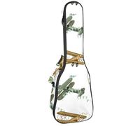 VAPOKF Bolsa para ukelele, funda para ukelele para concierto soprano tenor de 23 pulgadas, 10 mm de grosor, suave acolchada, correas ajustables, bolsa de concierto, avión retro, globo aerostático,
