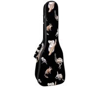 VAPOKF Bolsa para ukelele, funda para ukelele para concierto soprano tenor de 23 pulgadas, 10 mm de grosor, acolchado suave, correas ajustables, bolsa de concierto, canguro australiano, koala,