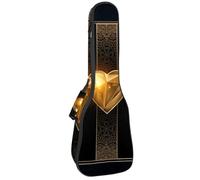 VAPOKF Bolsa para ukelele, funda para ukelele para concierto soprano tenor de 23 pulgadas, 10 mm de grosor, acolchado suave, correas ajustables, tarjeta de póquer dorada de Ace of Hearts, multicolor,