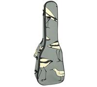 VAPOKF Bolsa para ukelele, funda para ukelele para concierto soprano tenor de 23 pulgadas, 10 mm de grosor, suave acolchada, correas ajustables, lindo pájaro mosca, multicolor, 25.9x9x3.1in/66x23x8cm