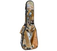 VAPOKF Bolsa para ukelele, funda para ukelele para concierto soprano tenor de 23 pulgadas, 10 mm de grosor, acolchado suave, correas ajustables, bolsa de concierto, Tiger Prowl on The Road,