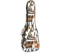 VAPOKF Bolsa para ukelele, funda para ukelele para concierto soprano tenor de 23 pulgadas, 10 mm de grosor, acolchado suave, correas ajustables, bolsa de concierto, koala de canguro australiano,