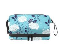 VAPOKF Bonita bolsa de cosméticos Border Collie para mujeres y niñas, bolsa de aseo de viaje, bolsa organizadora de maquillaje con compartimento para brochas, Multicolor 8, 27x15x14 cm/10.6x5.9x5.5 in