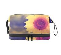 VAPOKF Bonita bolsa de cosméticos Border Collie para mujeres y niñas, bolsa de aseo de viaje, bolsa organizadora de maquillaje con compartimento para brochas, Multicolor 7, 27x15x14 cm/10.6x5.9x5.5 in