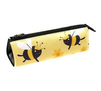 VAPOKF Bonita bolsa para bolígrafos con diseño floral de Honey Bess, bolsa de papelería, bolsa de cosméticos, bolsa compacta con cremallera