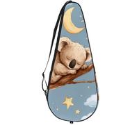 VAPOKF Bonita bolsa para raqueta de tenis con diseño de koala durmiendo en una rama de tenis, funda para raqueta de tenis, con capacidad para hasta 2 raquetas