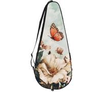 VAPOKF Butterfly on Hibiscus - Bolsa para raqueta de tenis, funda para raqueta de tenis, con capacidad para hasta 2 raquetas