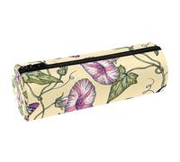 VAPOKF Butterfly on Morning Glory - Estuche de piel sintética para lápices, organizador de papelería para estudiantes, bolsa de maquillaje para mujeres, niñas, niños, suministros escolares y de