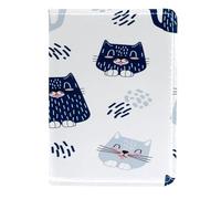 VAPOKF Clever Cute Cats - Funda de piel para pasaporte, 11,5 x 16,5 cm, multicolor, 11.5x16.5cm/4.5x6.5 in, Vintage
