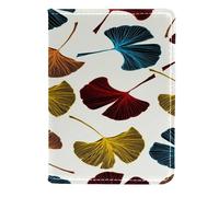 VAPOKF Colorido Gingko Biloba - Funda de piel con diseño de hojas para pasaporte, 11,5 x 16,5 cm, multicolor, 11.5x16.5cm/4.5x6.5 in, Vintage