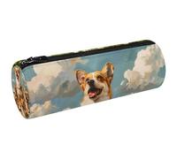 VAPOKF Corgi Dogs on Daisy Field - Estuche de lona para lápices, monedero, bolsa de maquillaje para estudiantes, papelería, escuela, oficina, almacenamiento, multicolor, 20x6.3cm/7.9x2.5in, Estuches