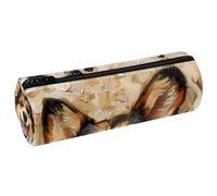 VAPOKF Corgi - Estuche de piel sintética con estampado de perro y pata, bolsa organizadora de artículos de papelería para estudiantes, bolsa de maquillaje para mujeres, niñas, niños, suministros